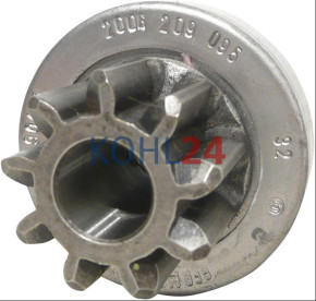 Ritzel für Anlasser der 0001354....Serie EJD...-Serie Bosch 2006209086 2006209095 2006209215 2006209229 9 Zähne 10 Splines rechts Original Bosch